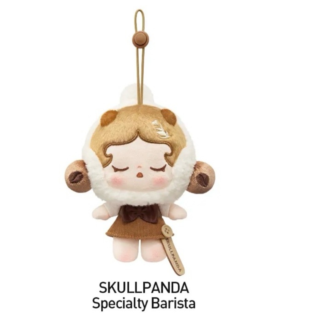 POP BEAN Coffee Factory- Plush Pendant- UNOPENED SKULLPANDA Specialty Barista